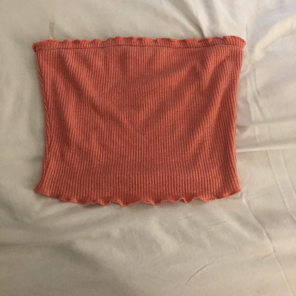 Coral tube top